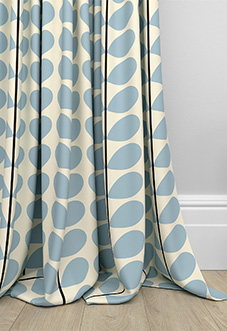Orla Kiely Two Colour Stem, Powder Blue - Made to Measure Curtains